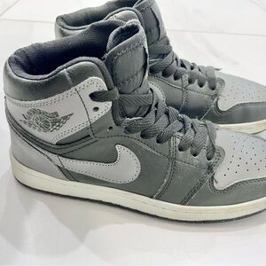 Nike Black and Dark Gray High-Top Sneakers
